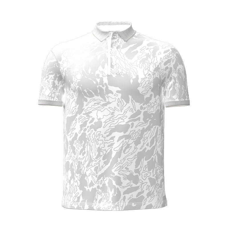 UNDER ARMOUR ArmourDry Jacquard Men's Polo (White/Halo Grey)