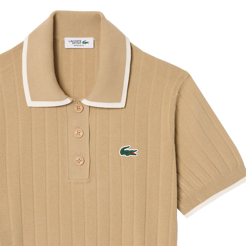 LACOSTE Women's Polo Sweater (Viennese/Flour)