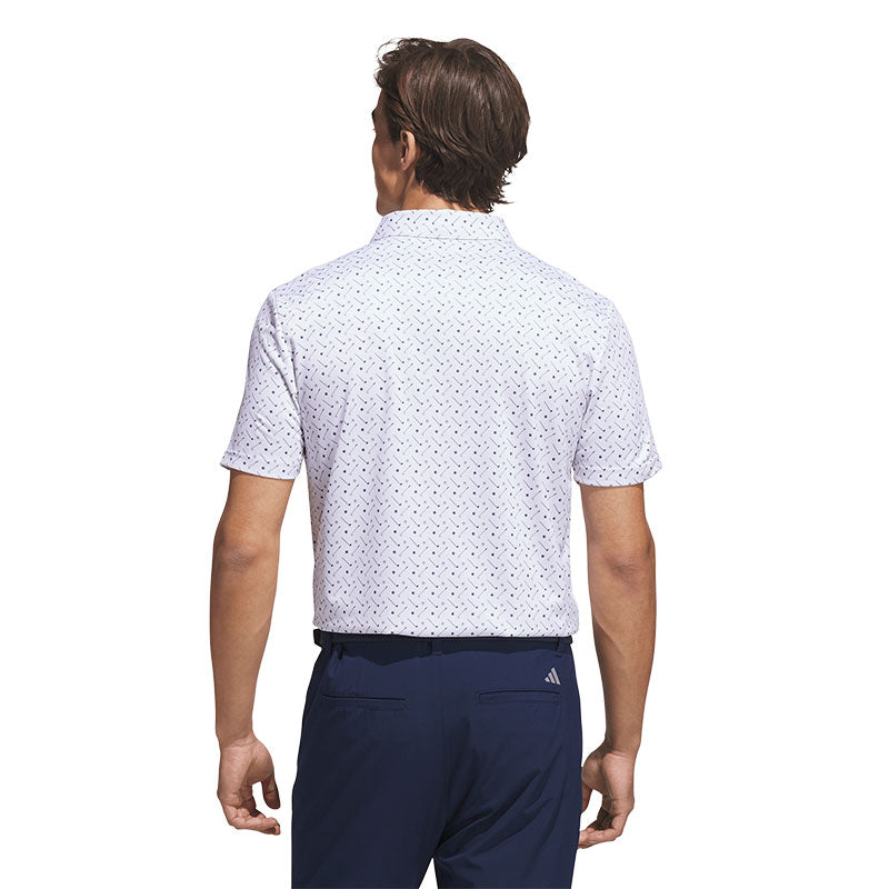 ADIDAS Performance Print Men's Polo (White)