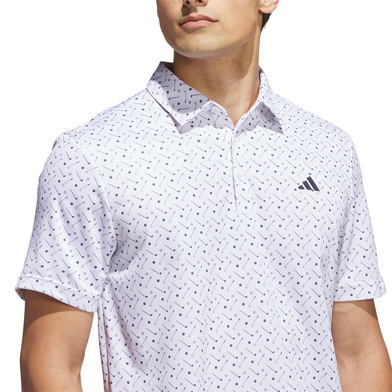 ADIDAS Performance Print Men's Polo (White)