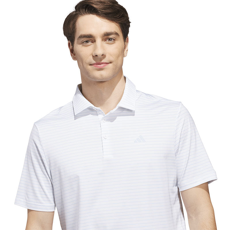 ADIDAS Performance Two-Color Stripe Men's Polo (White)