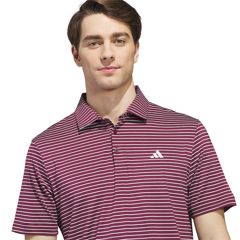 ADIDAS Performance Two-Color Stripe Men's Polo (Red)