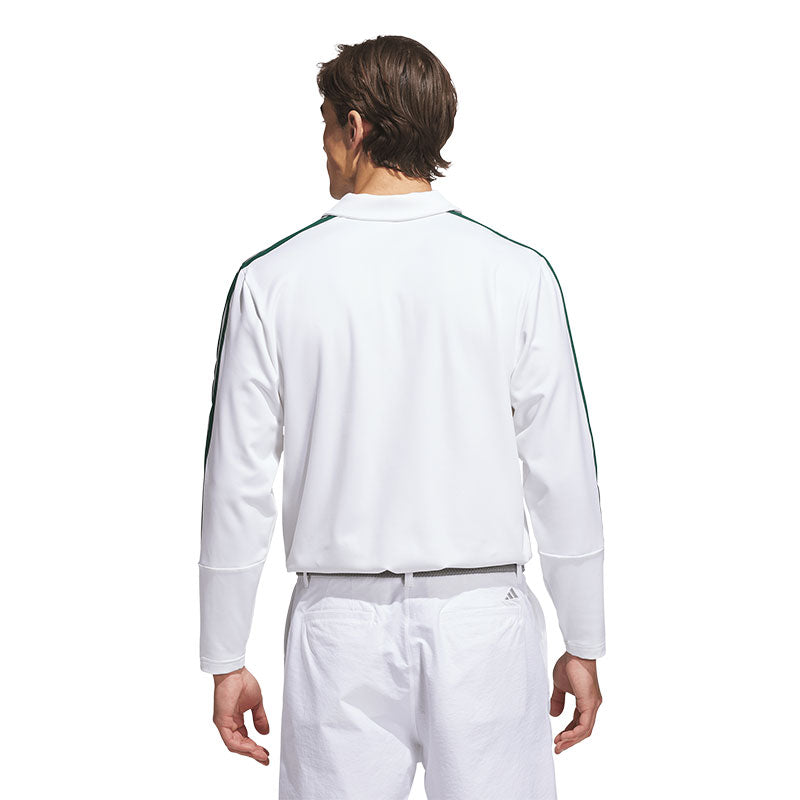 ADIDAS 3-Stripes Men's Long Sleeve Polo (White)