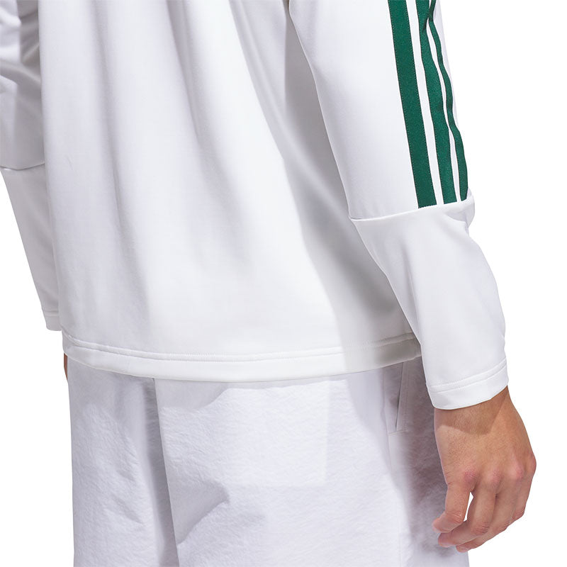 ADIDAS 3-Stripes Men's Long Sleeve Polo (White)
