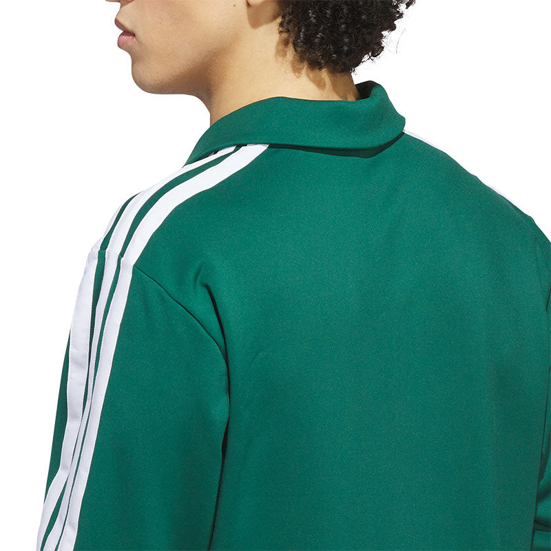 ADIDAS 3-Stripes Men's Long Sleeve Polo (Green)