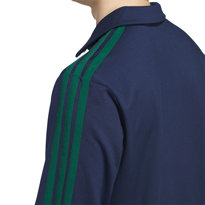 ADIDAS 3-Stripes Men's Long Sleeve Polo (Blue)
