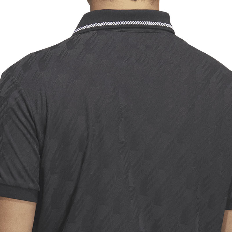 ADIDAS Jacquard Men's Polo (Black)