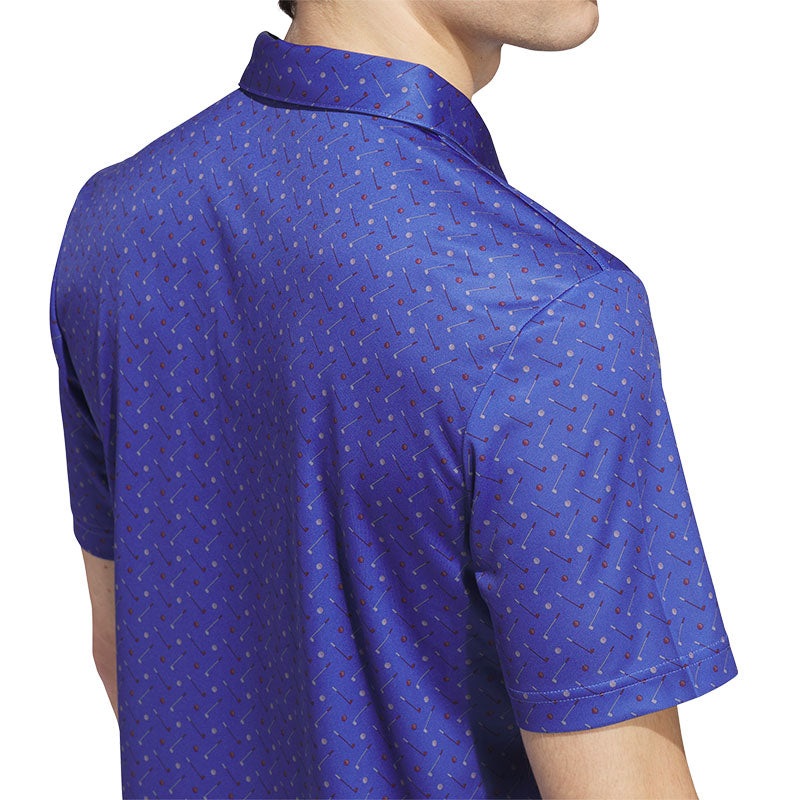 ADIDAS Performance Print Men's Polo (Purple)