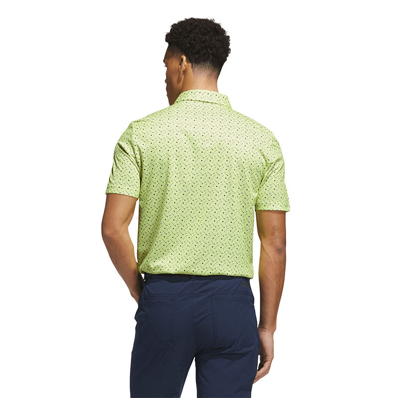 ADIDAS Performance Print Men's Polo (Yellow)