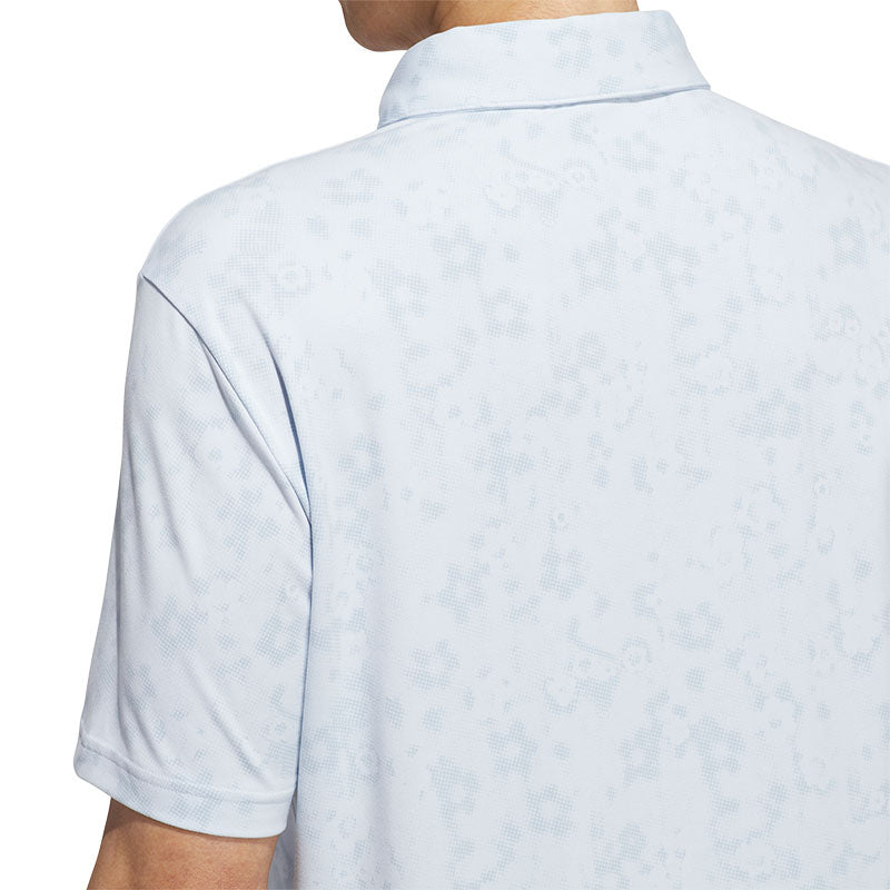 ADIDAS Ultimate365+ Climacool Butterspun Mighty Blossom Print Men's Polo (Blue)
