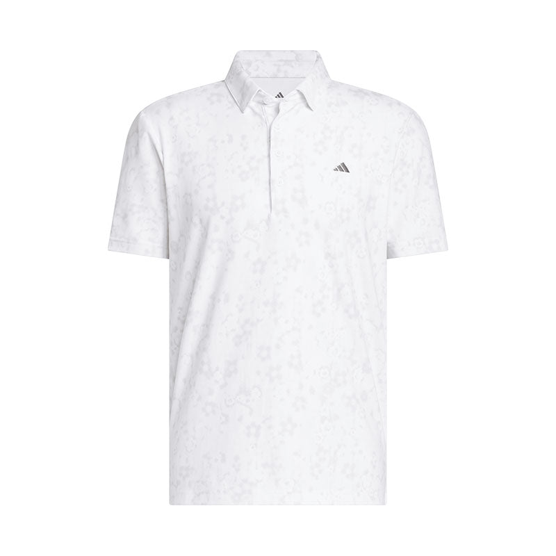 ADIDAS Ultimate365+ Climacool Butterspun Mighty Blossom Print Men's Polo (White)