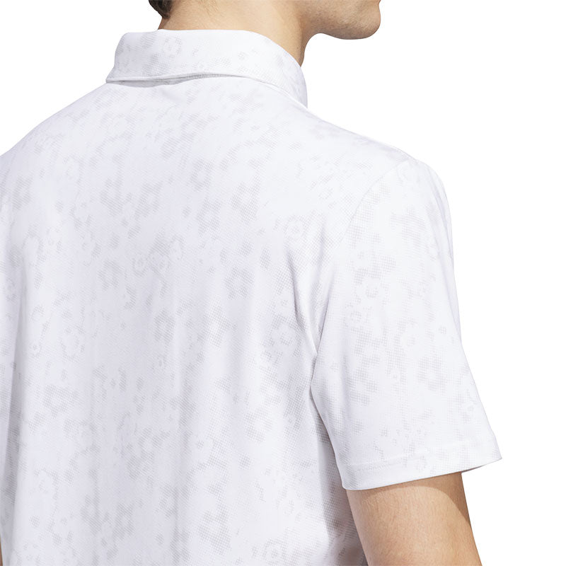 ADIDAS Ultimate365+ Climacool Butterspun Mighty Blossom Print Men's Polo (White)