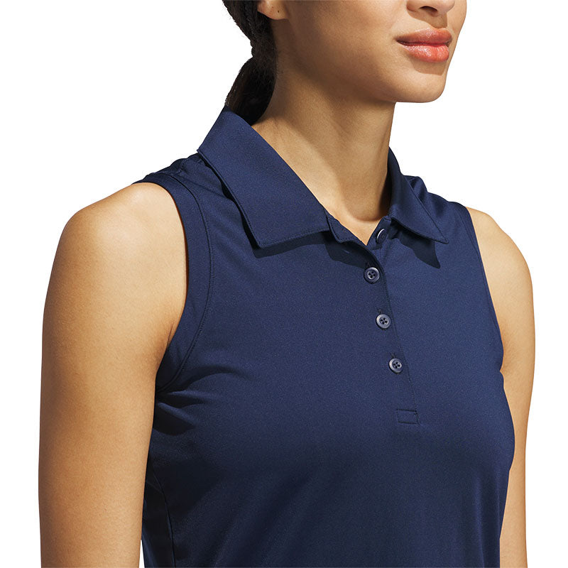 ADIDAS Ultimate365 Solid Women's Sleeveless Polo (Blue)