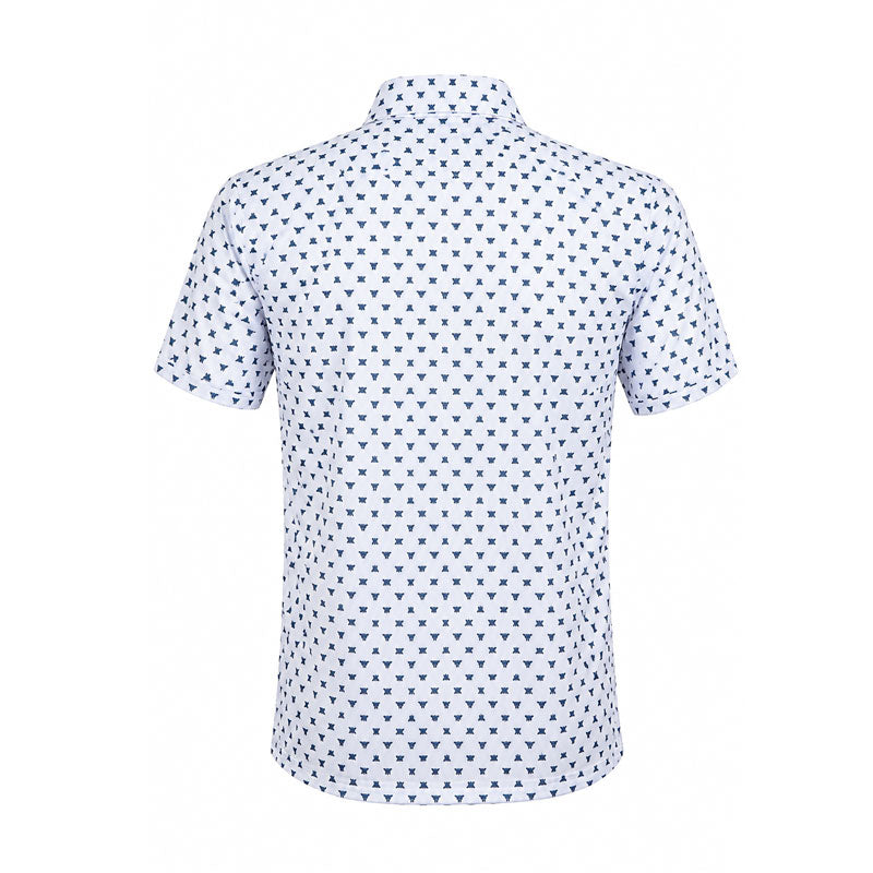 NIKE Par Dri-FIT Printed Men's Polo (White)