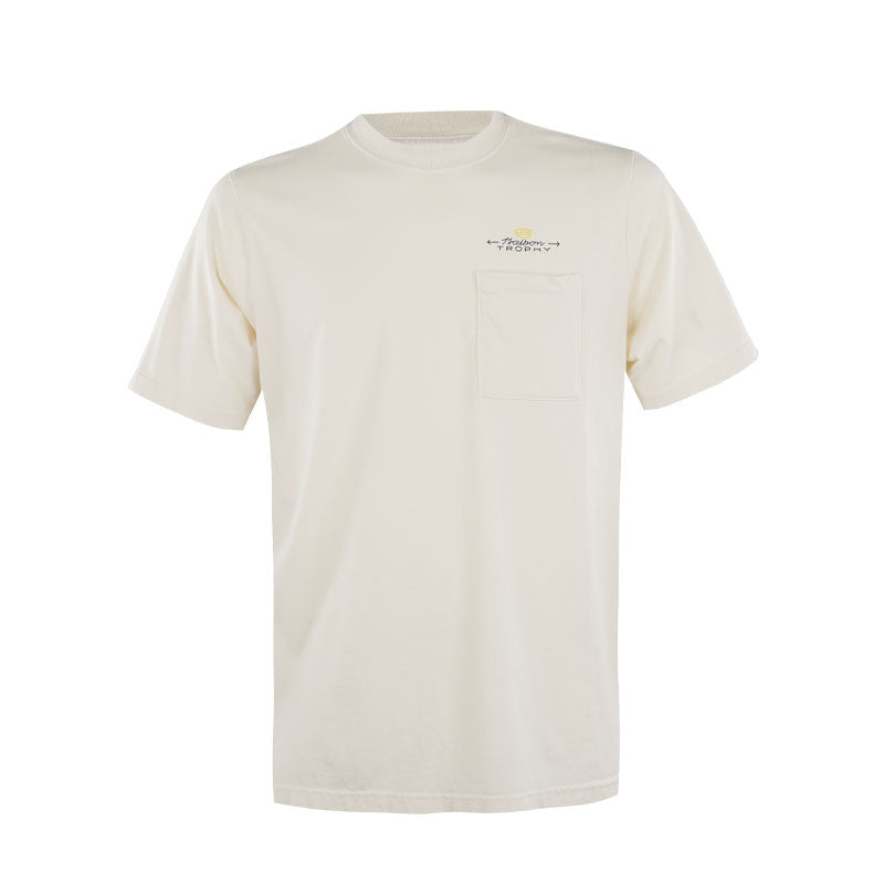 MALBON GOLF Trophy Pocket Men's T-Shirt (Ivory)