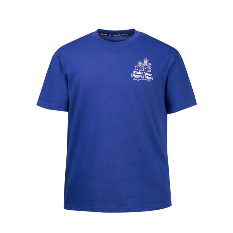 UNDER ARMOUR Heavyweight Moving Day Illustration Men's Polo (Royal)