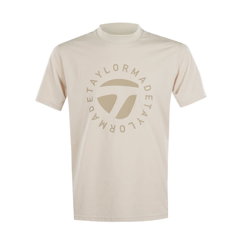 TAYLORMADE Circle Logo Men's Mock Shirt (Beige)