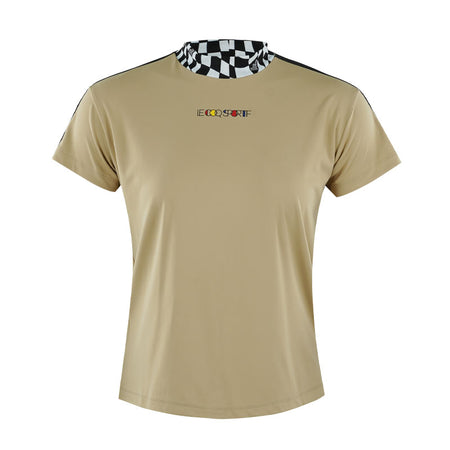 LE COQ SPORTIF GOLF Sunscreen Wide Fit Women's Mock Shirt (Beige)