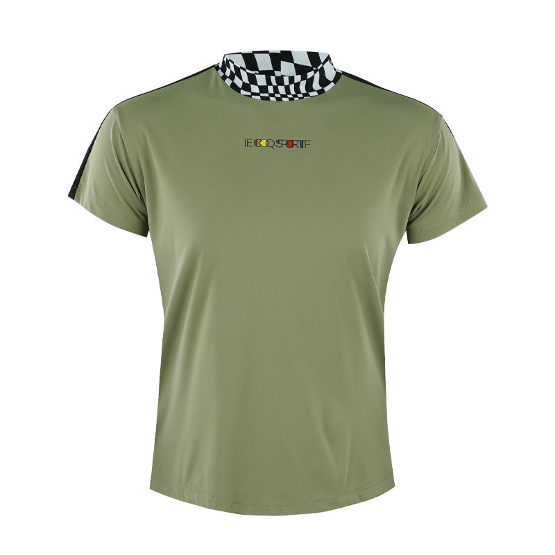 LE COQ SPORTIF GOLF Sunscreen Wide Fit Women's Mock Shirt (Khaki)
