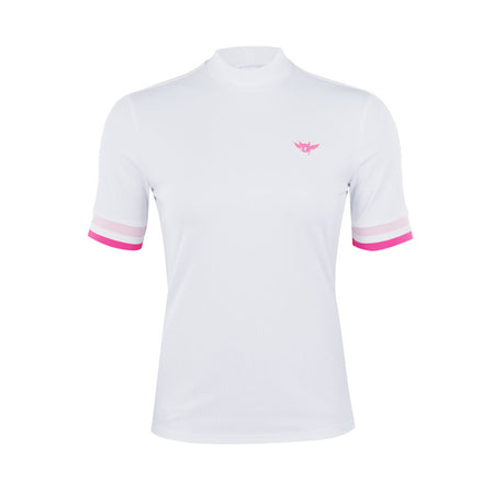WAAC Athletic Stretch Rib Women's Mock Shirt (White)