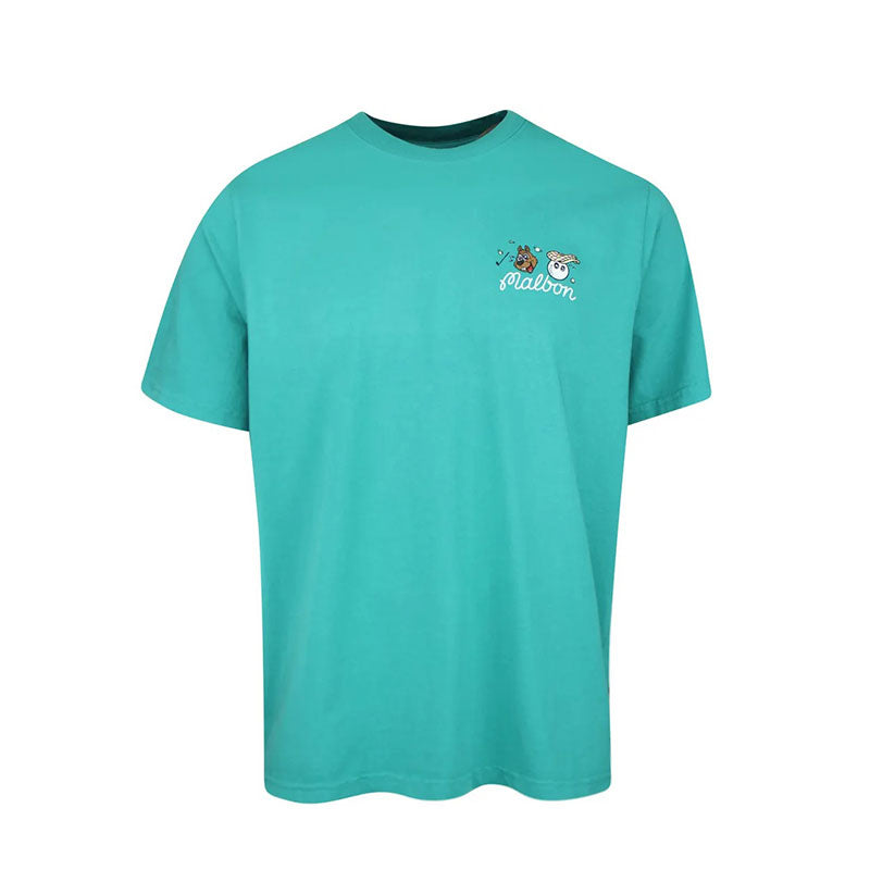MALBON GOLF Two Man Scramble Men's T-Shirt (Blue/Green)