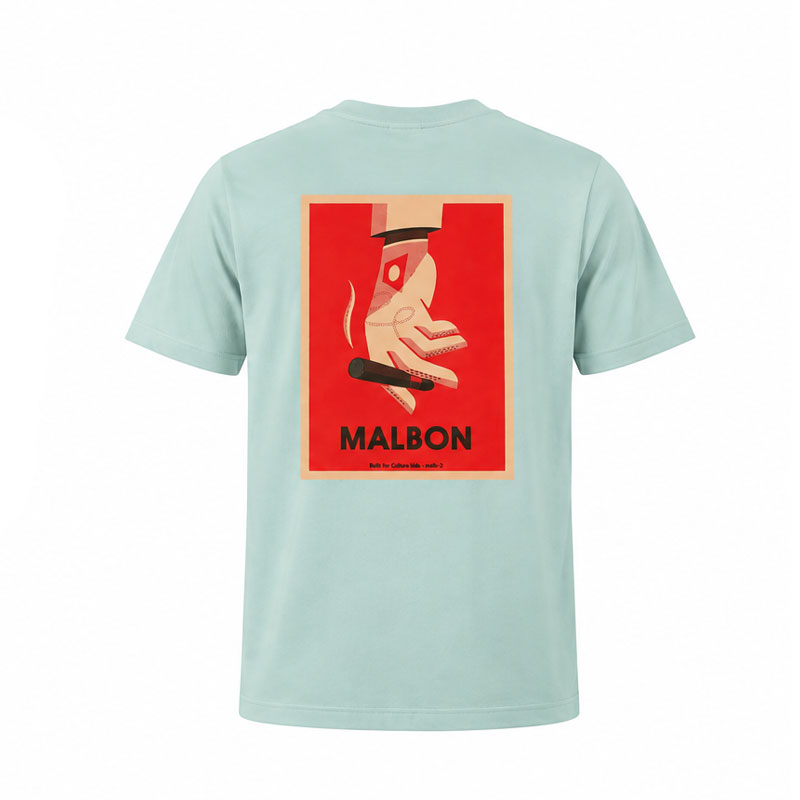 MALBON GOLF Bermuda Cigar Men's T-Shirt (Surf Spray)