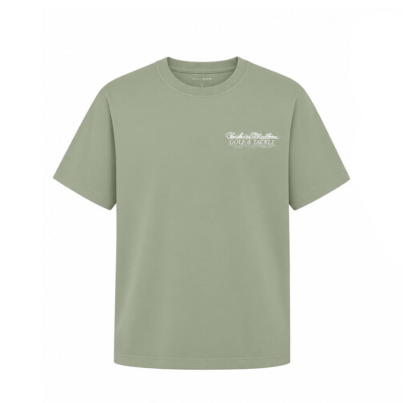 MALBON GOLF Bermuda Bahair Men's T-Shirt (Seagrass)