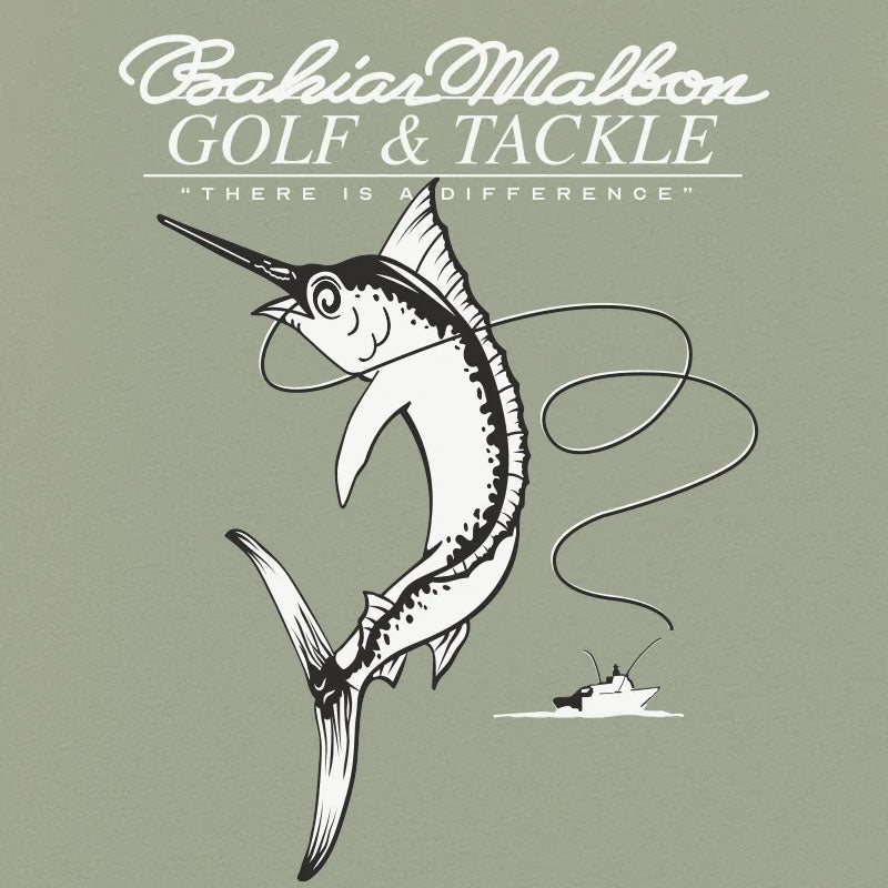 MALBON GOLF Bermuda Bahair Men's T-Shirt (Seagrass)