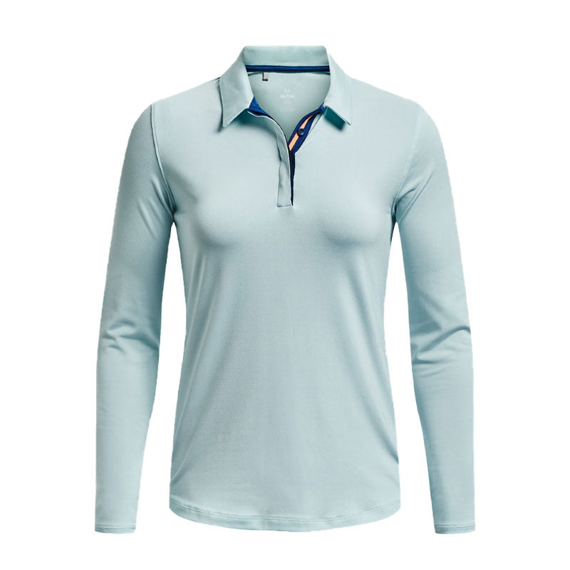 UNDER ARMOUR Fuse Teal Women's Long Sleeve Polo (Fuse Teal)