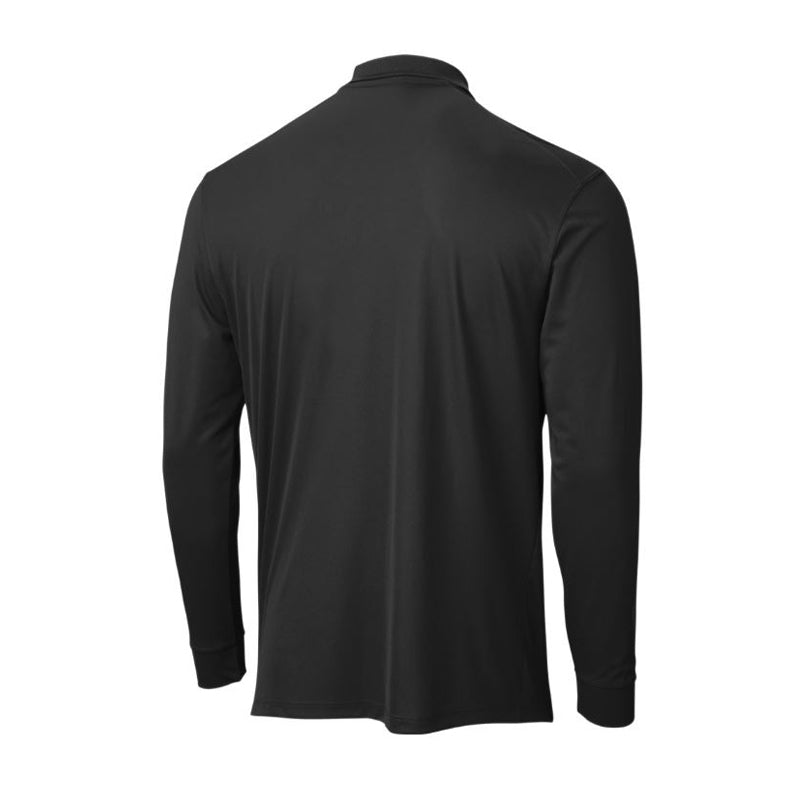 NIKE Victory Solid Long Sleeve Men's Polo (Black/White)
