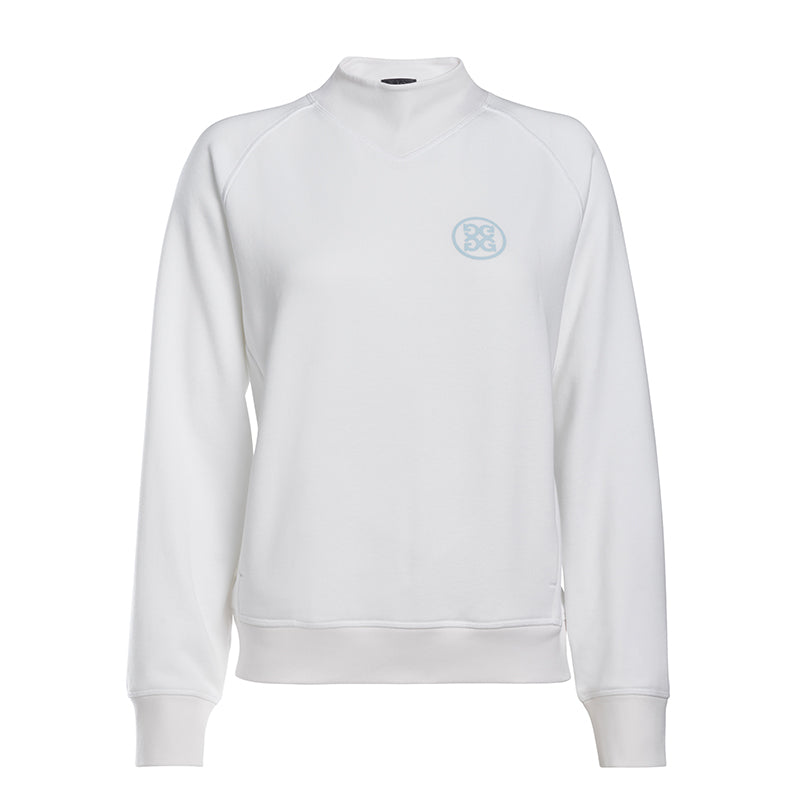 GFORE Fore Mock Neck Golf Women's Pullover Sweater (Snow)