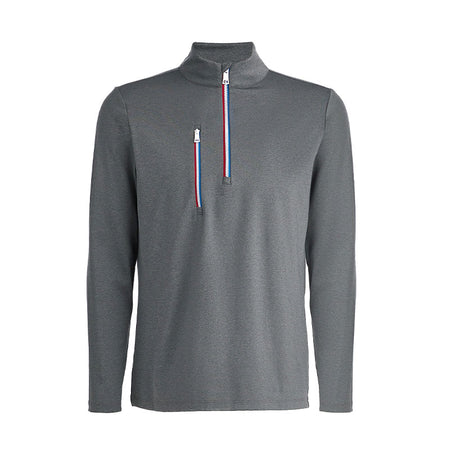 GFORE Daytona Tech Interlock Men's Pullover (Charcoal Heather Grey)