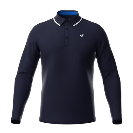 TAYLORMADE Basic Men's Long Sleeve Polo (Navy)