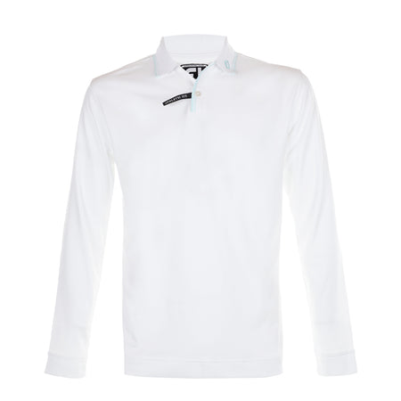 FOOTJOY Lightweight Pique Men's Long Sleeve Polo (White)