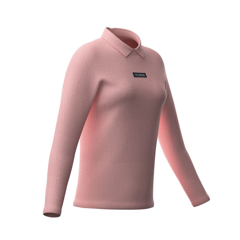 TAYLORMADE Monogram Women's Longsleeve Polo (Pink)