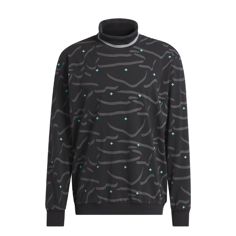 ADIDAS Adicross Turtle Neck Men's Long Sleeve Polo (Black)