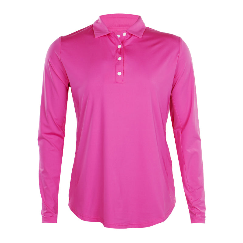 FOOTJOY FootJoy Sun Protection Women's Long-Sleeve Polo (Pink)