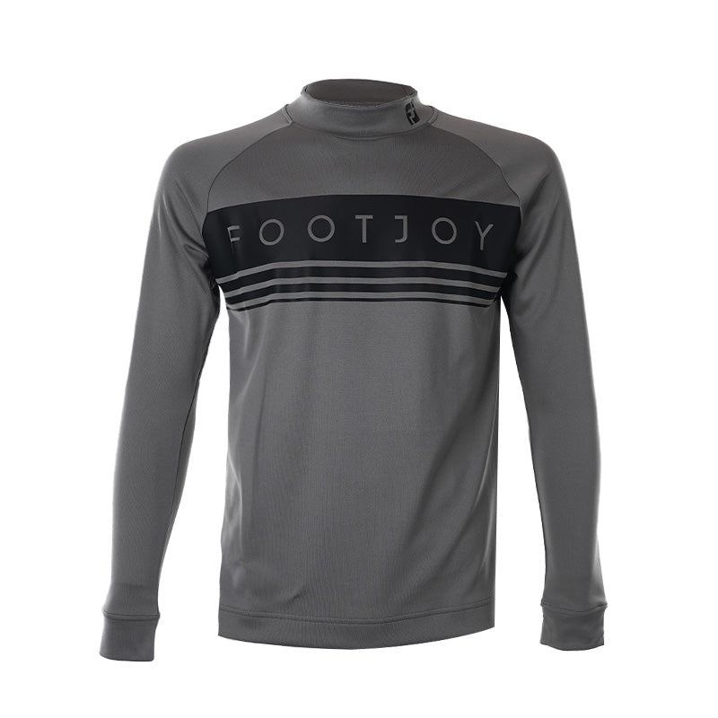 FOOTJOY Japan Men's Long Sleeve Mock Shirt (Grey/Black)