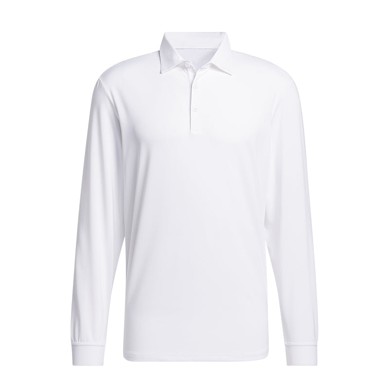 ADIDAS Men's Long Sleeve Polo (White)