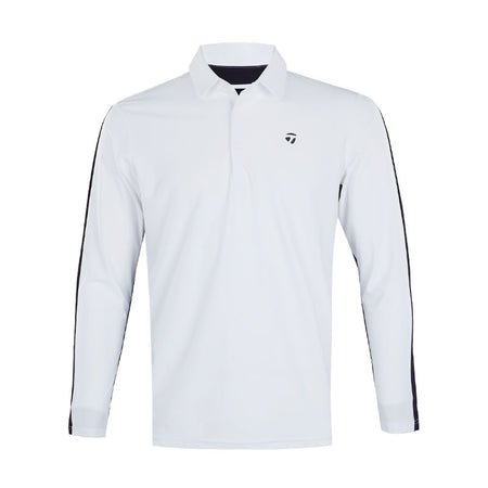 TAYLORMADE Basic Long Sleeve Men's Polo (White)