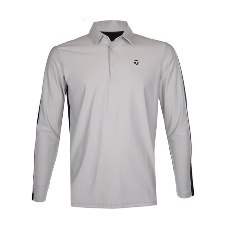 TAYLORMADE Basic Long Sleeve Men's Polo (Ice Beige)