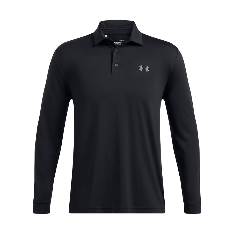 UNDER ARMOUR Playoff Men's Long Sleeve Polo (Black)