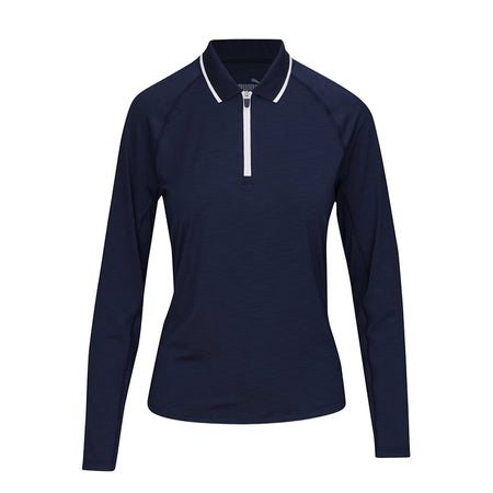 PUMA You-V Women's Long Sleeve Polo (Deep Navy)