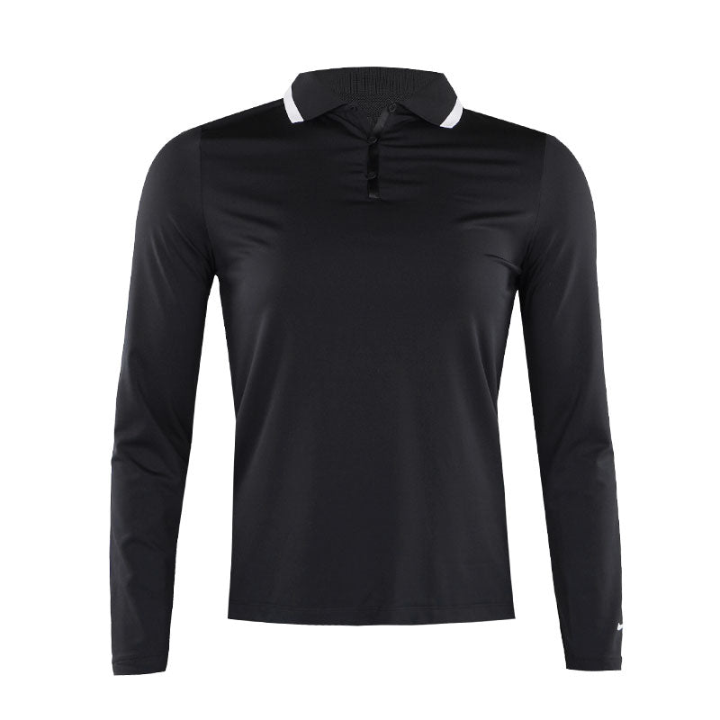 NIKE Dri-FIT Tour Women's Long Sleeve Polo (Black)