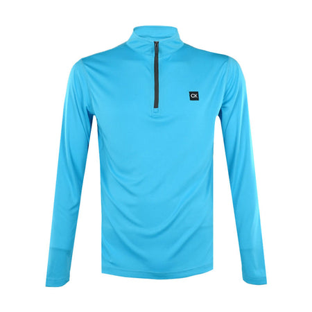 CALVIN KLEIN Westgate Half Zip Men's Long Sleeve Shirt (Aquarius)