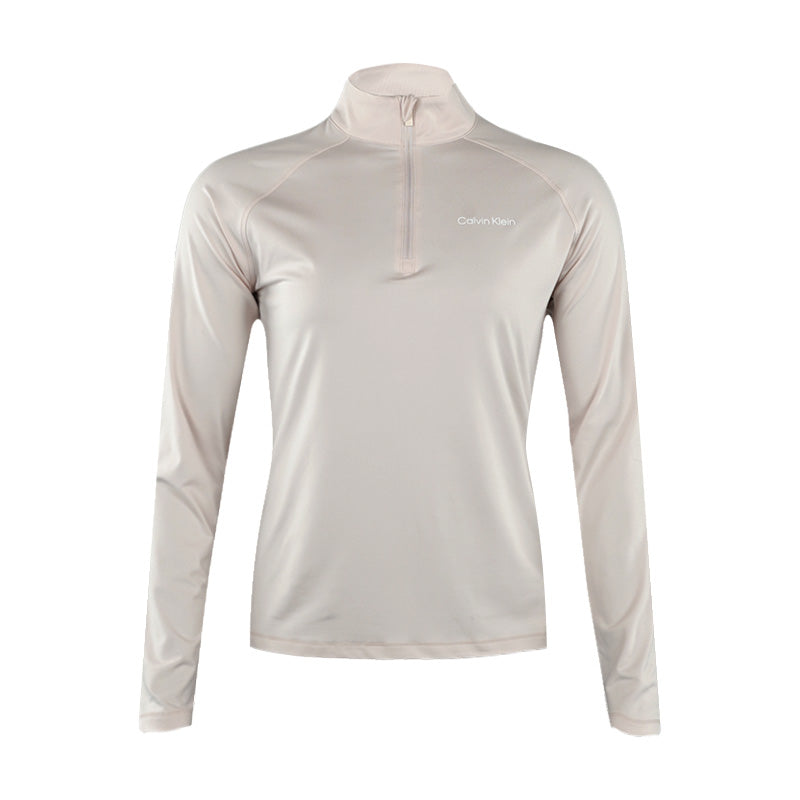CALVIN KLEIN San Marcos 1/4 Zip Women's Long Sleeve Shirt (Shell Pink)