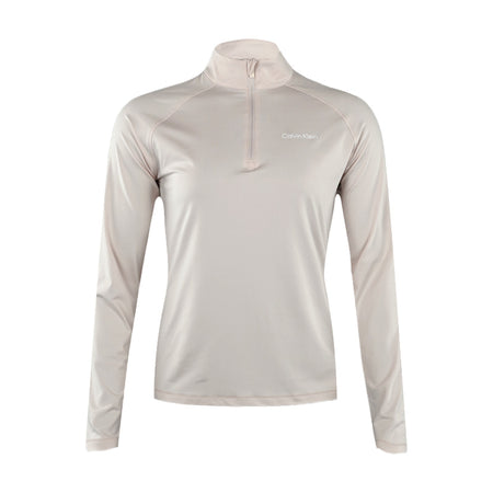 CALVIN KLEIN San Marcos 1/4 Zip Women's Long Sleeve Shirt (Shell Pink)
