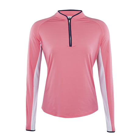 FOOTJOY Women's 1/4 Zip Long Sleeve Sun Protection Shirt (Pink)