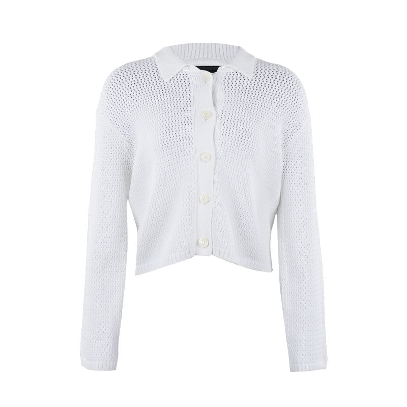 GFORE Cosa Cotton Blend Cardigan (Snow)