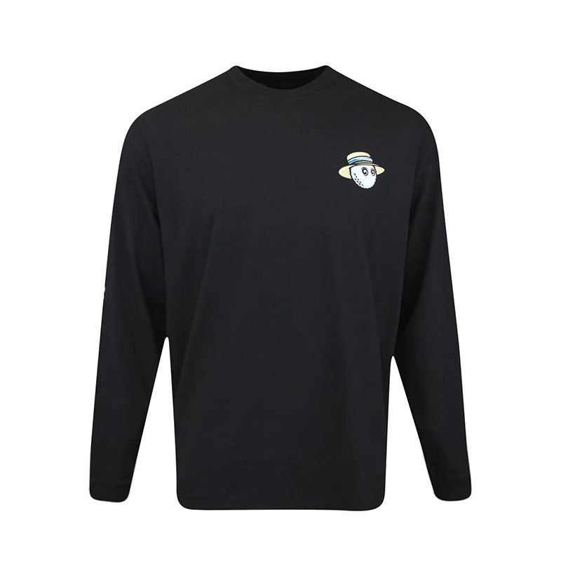 MALBON GOLF Marina Men's Long Sleeve T-Shirt (Black)